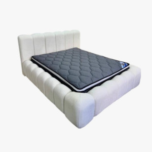 Cama Tapizada Moderna con Colchón Tela Bouclé