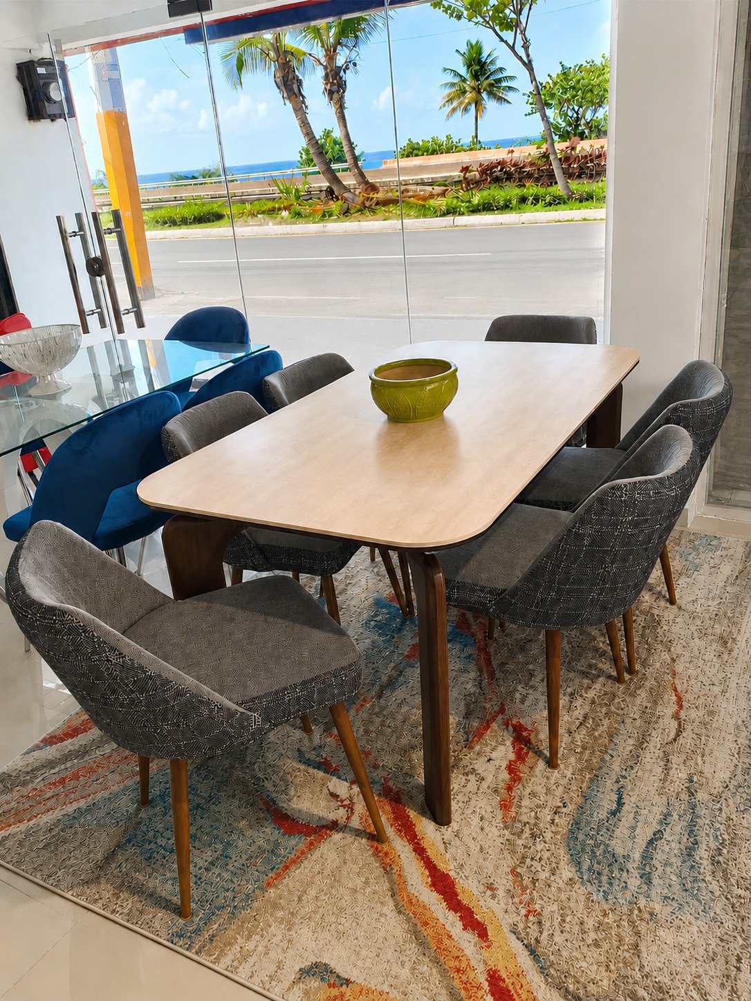 Juego de Comedor Bayahíbe 6 Sillas Tapizadas