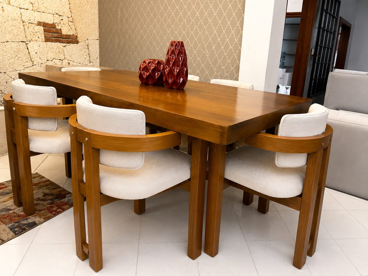 Juego de Comedor Mayimbe Madera Maciza 6 Sillas